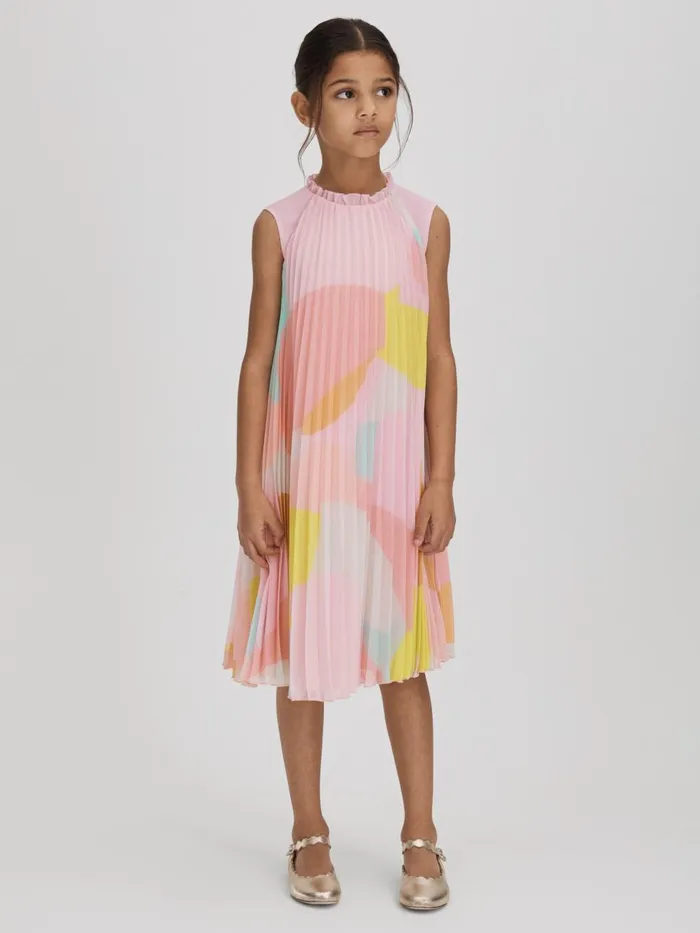 Children Reiss Dresses Pixie Pleated Ruffle Dress Multi
