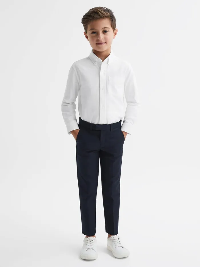 Children Reiss Shirts Greenwich Slim Fit ButtonDown Oxford Shirt White