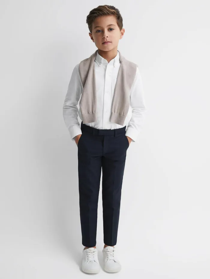 Children Reiss Shirts Greenwich Slim Fit ButtonDown Oxford Shirt White