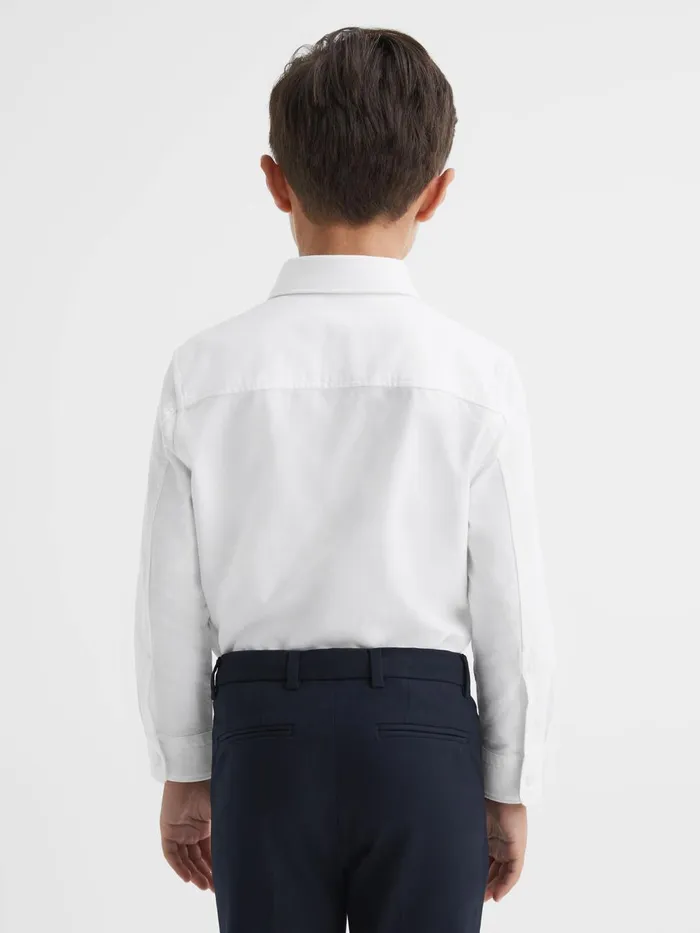 Children Reiss Shirts Greenwich Slim Fit ButtonDown Oxford Shirt White