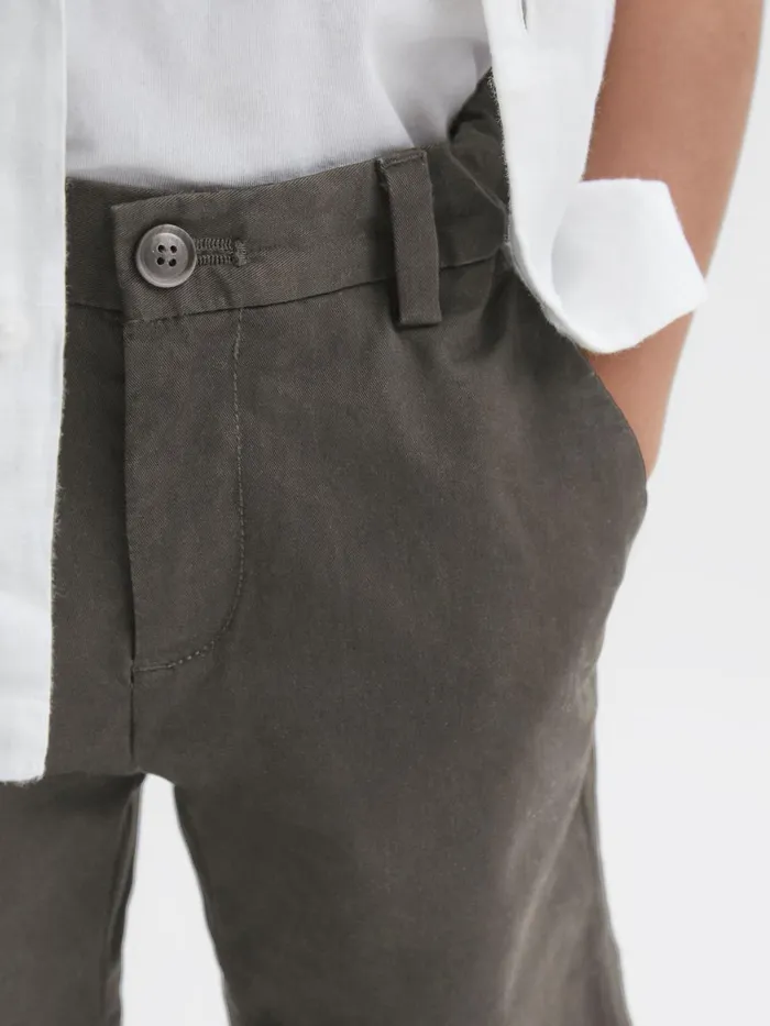 Children Reiss Shorts Wicket Casual Chino Shorts Khaki