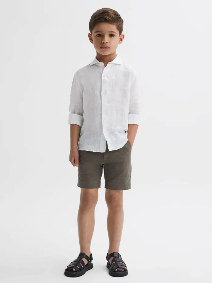 Children Reiss Shorts Wicket Casual Chino Shorts Khaki