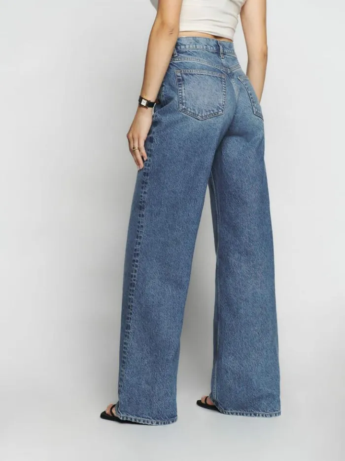 Clothing The Reformation Cary High Rise Slouchy Wide Leg Jeans Colorado