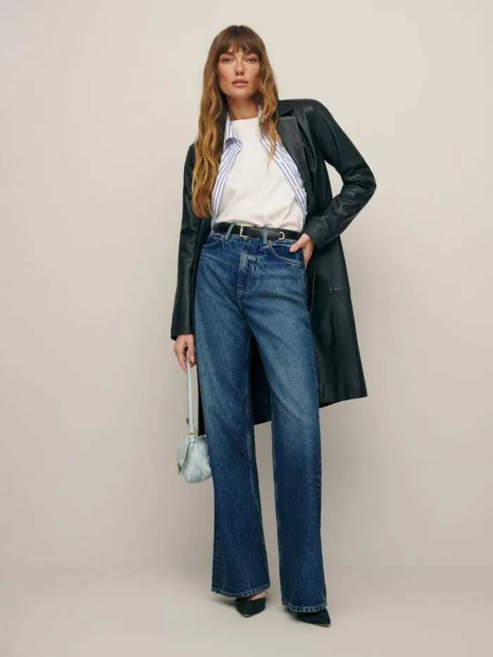 Clothing The Reformation Cary High Rise Slouchy Wide Leg Jeans Lanier