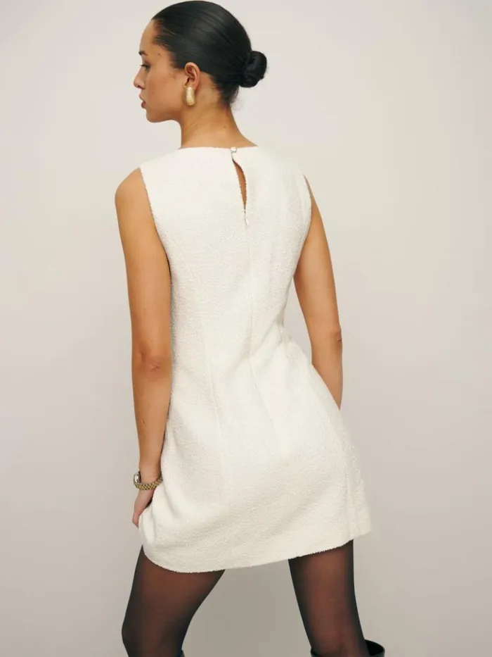 Clothing The Reformation Citron Dress White Tweed