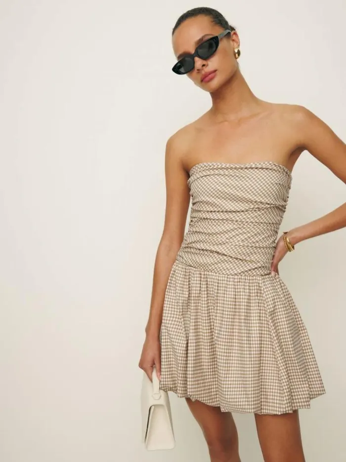 Clothing The Reformation Clea Dress Anzo Check
