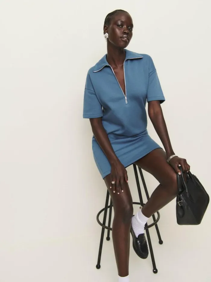 Clothing The Reformation Hampton Sweat Dress Morning Glory
