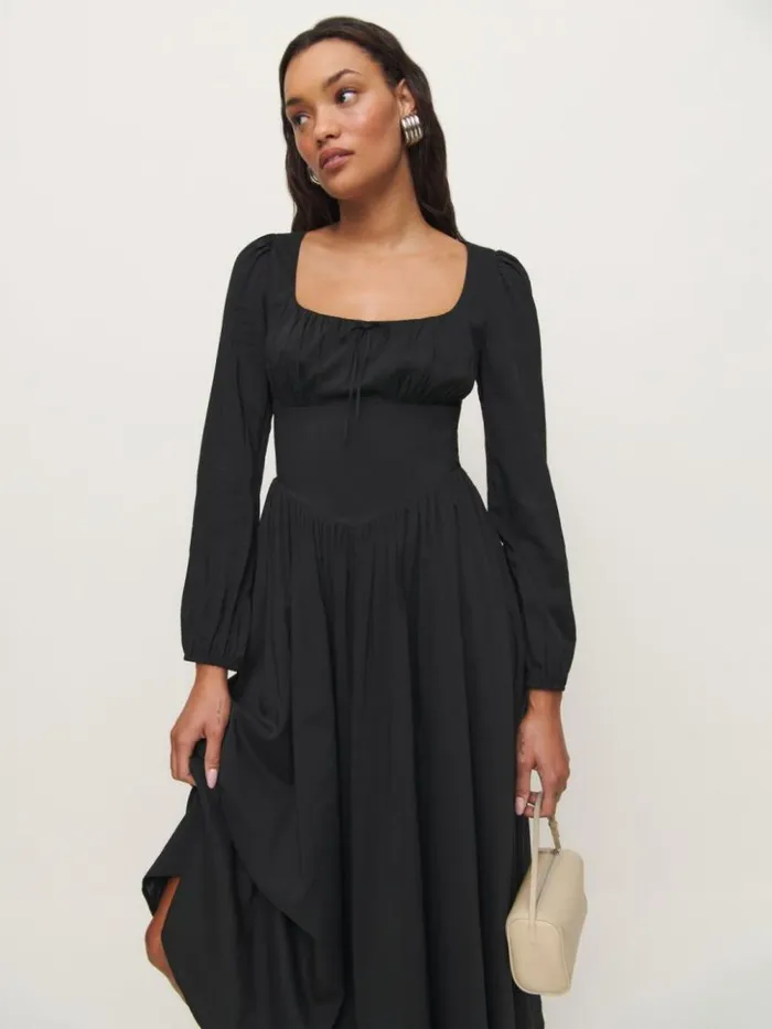 Clothing The Reformation Oria Dress Black