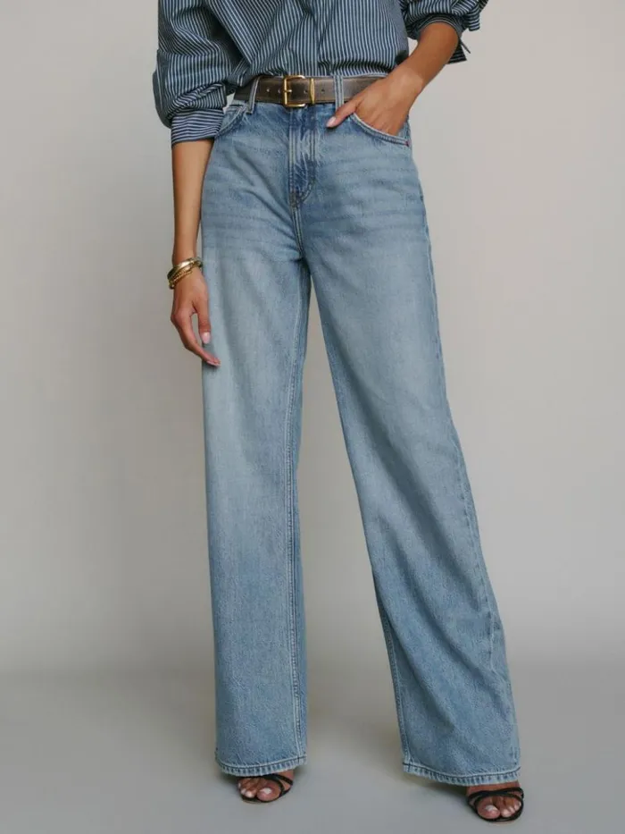Clothing The Reformation Palmer Livedin Baggy Jeans Tigris