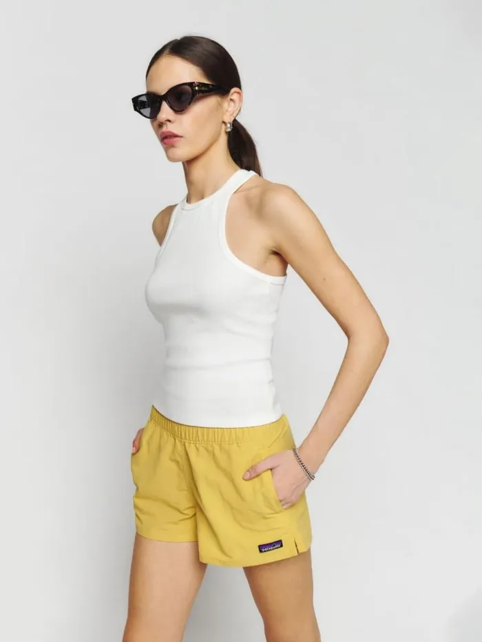 Clothing The Reformation Patagonia Barely Baggies Shorts Surfboard Yellow