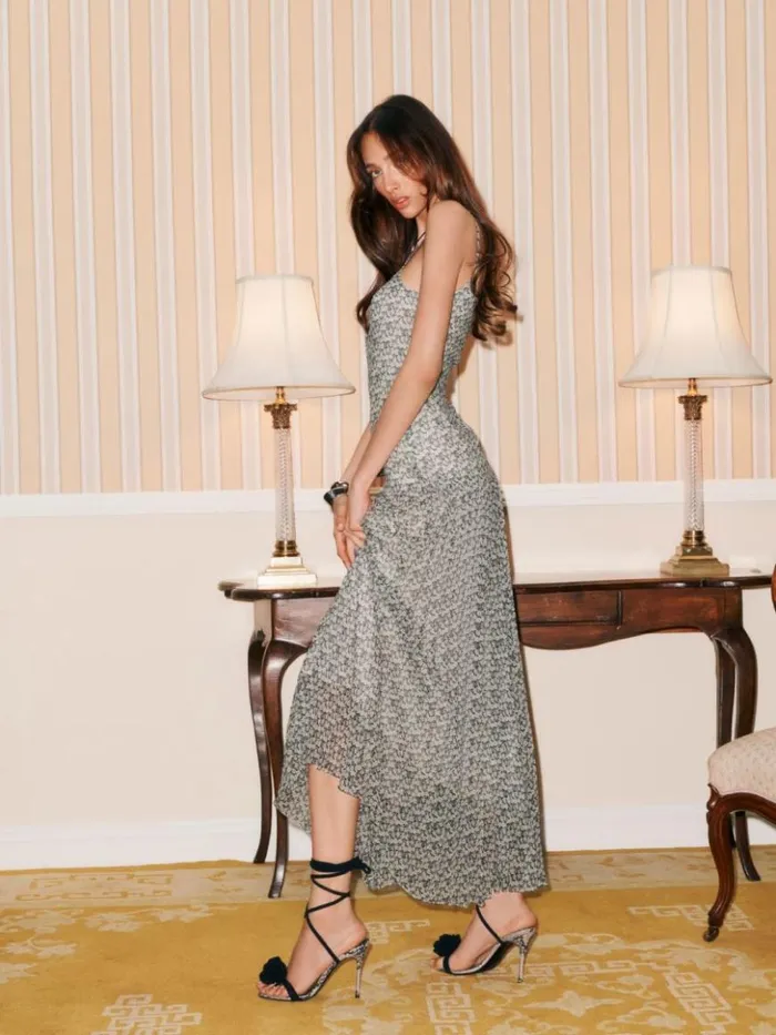 Clothing The Reformation Sabien Dress Ditsy Gardenia