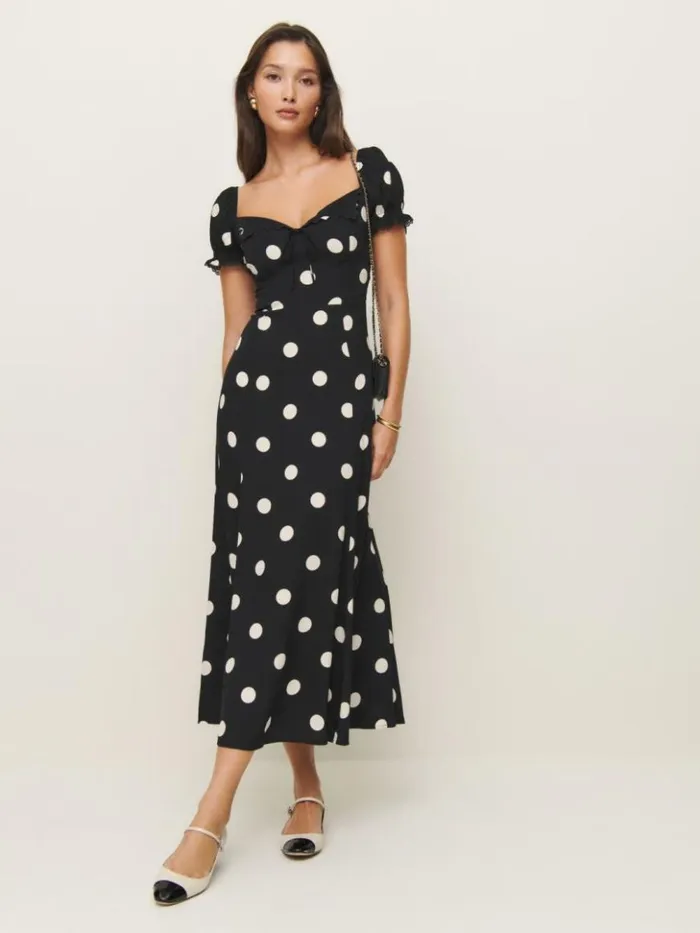 Clothing The Reformation Shyla Dress Moon Dot