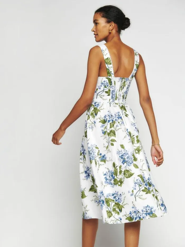 Clothing The Reformation Tagliatelle Linen Dress Riviera