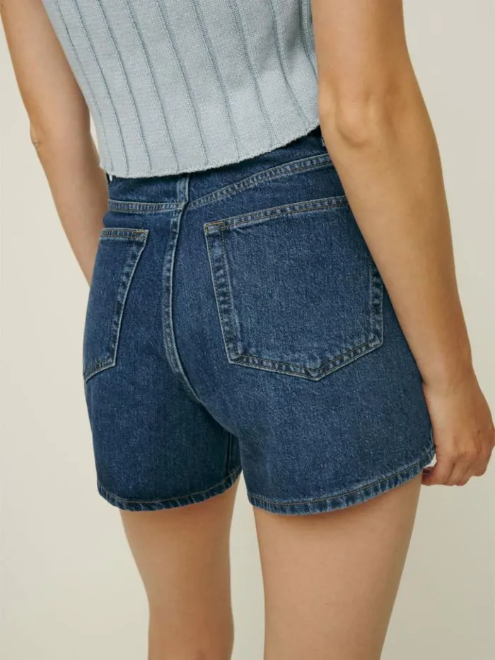 Clothing The Reformation Wilder High Rise Relaxed Jean Shorts Donner