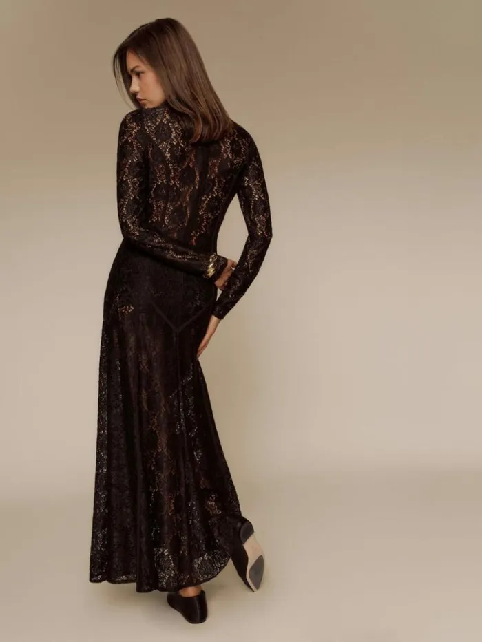 ClothingWeddings The Reformation Luana Dress Black