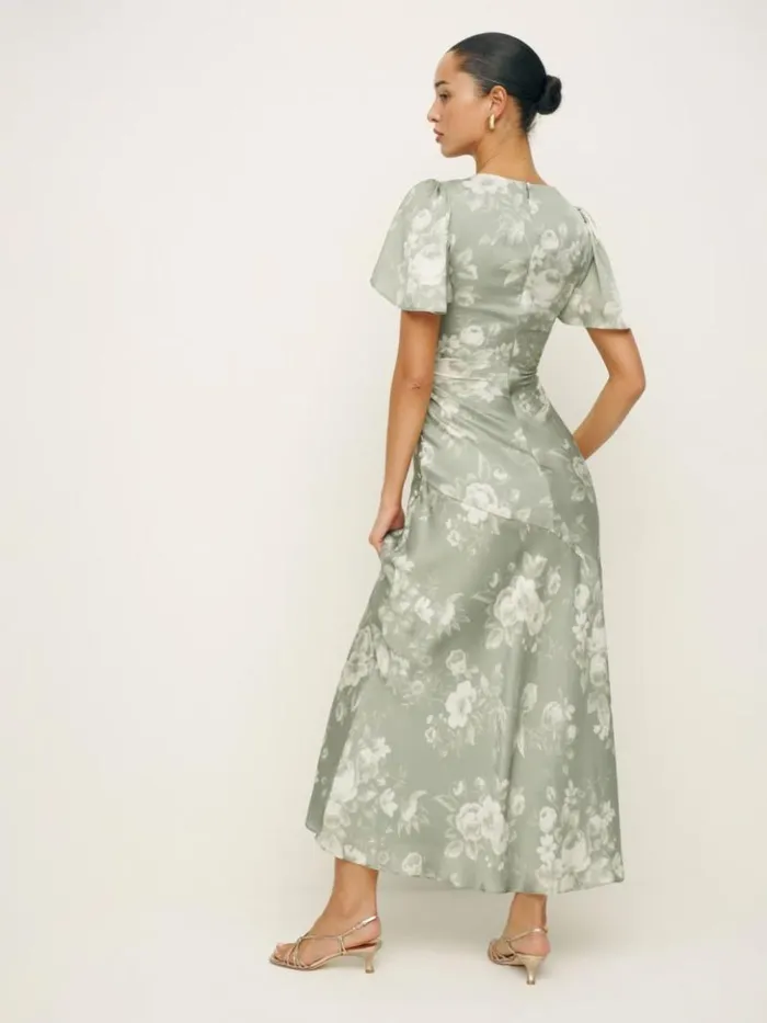 ClothingWeddings The Reformation Vida Satin Dress Vendela