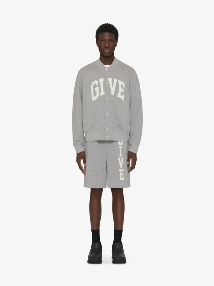 College Varsity Jacket In Fleece Light Grey Melange Men Givenchy Coats and Jackets College Varsity Jacket In Fleece Light Grey Melange Men Givenchy Coats and Jackets