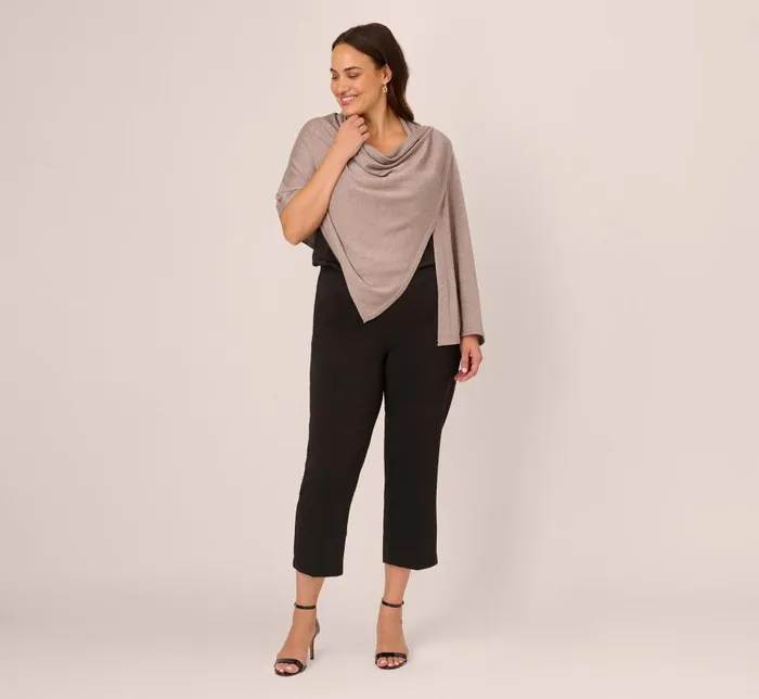 Cover Ups Womens Adrianna Papell Metallic S039Hug With Tunnel Sleeves In Marble