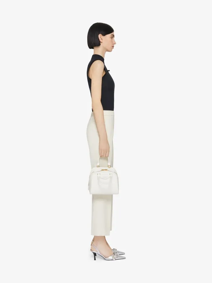 Cropped Fit Tailored Pants In Cotton Eggshell Women Givenchy Pants and Shorts