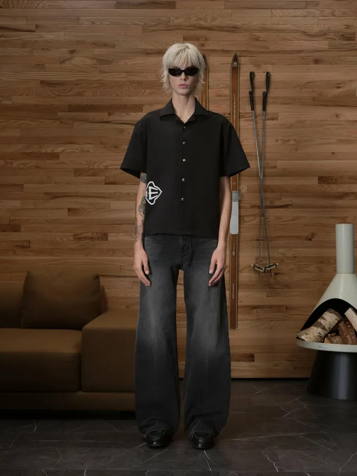 CROSS LOGO SNAP SHIRT Men Rhude Shirts