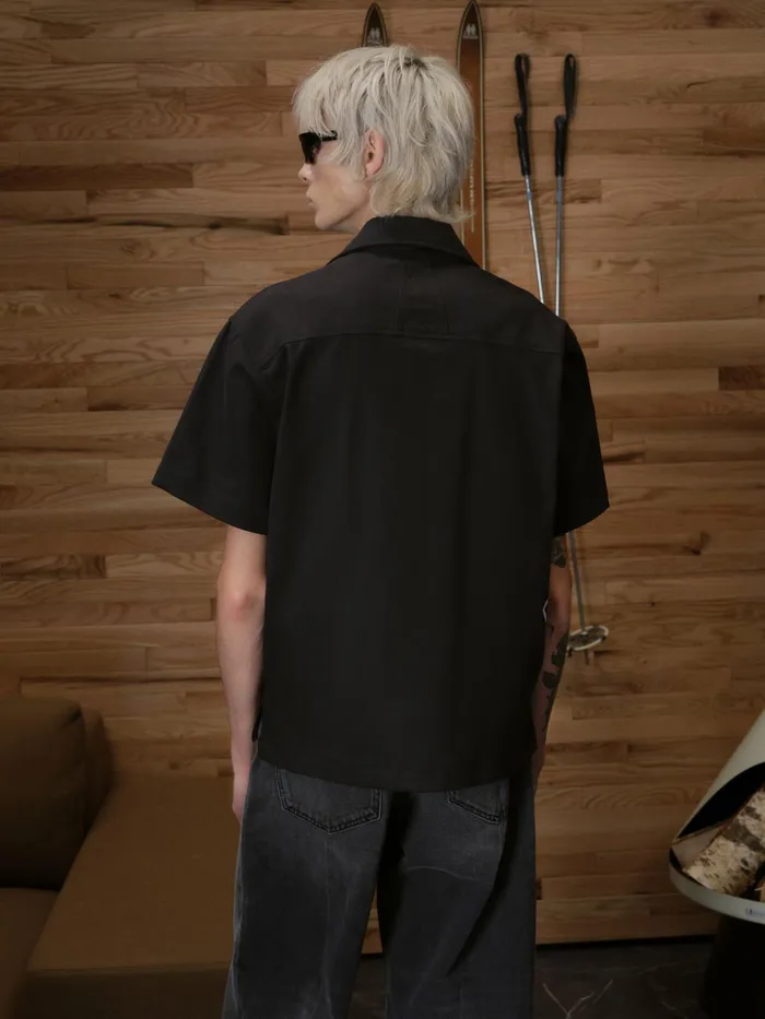 CROSS LOGO SNAP SHIRT Men Rhude Shirts