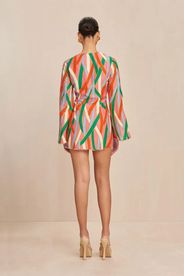 Cult Gaia Aniya Dress Vintage Stripe Print Women Dresses