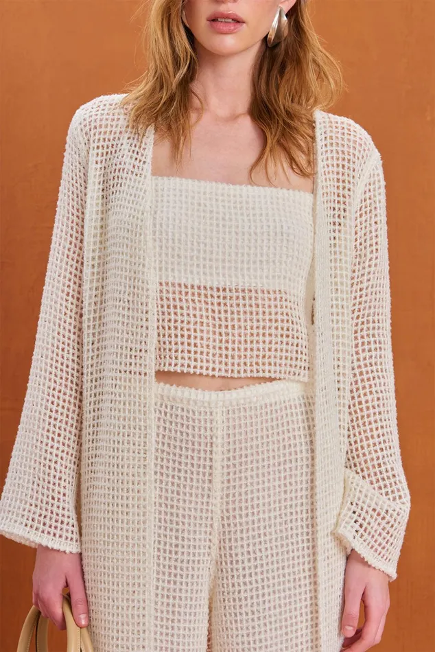 Cult Gaia Corali Top Off White Women Knits