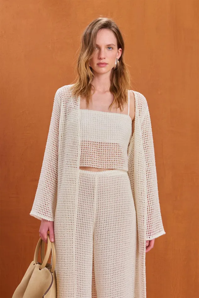Cult Gaia Corali Top Off White Women Knits