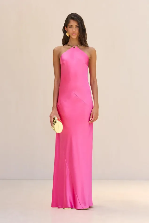 Cult Gaia Ophelia Gown Rosado Women Dresses