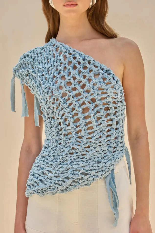 Cult Gaia Owen Knit Top Hydrangea Multi Women Knits