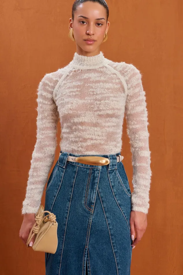 Cult Gaia Sima Sweater Off White Women Tops