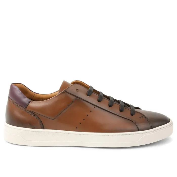 Dante LacetoToe Leather Sneaker 8211 Cognac Men Bruno Magli Sneakers