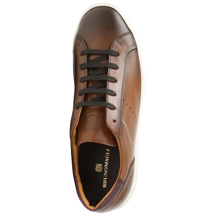 Dante LacetoToe Leather Sneaker 8211 Cognac Men Bruno Magli Sneakers