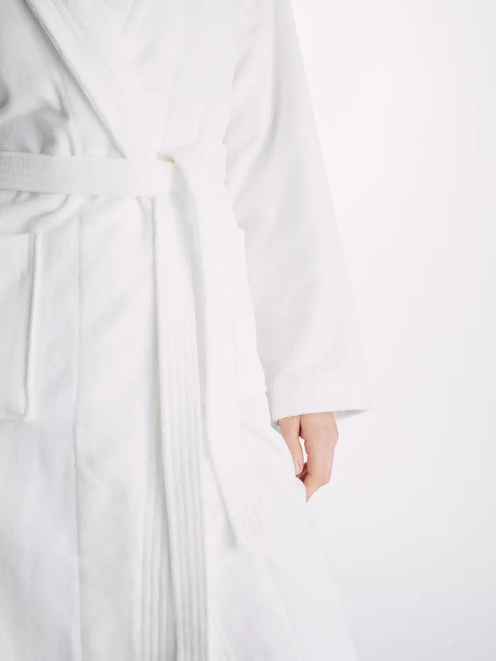 Derek Rose Bathrobe Triton 10 Terry Cotton White Women Cotton Pajamas