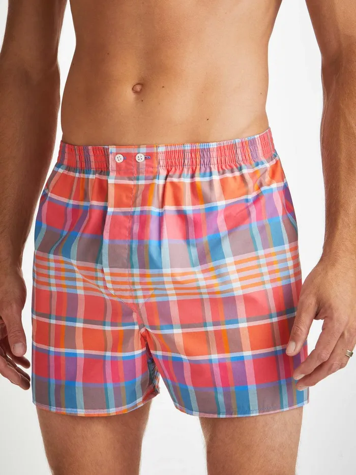 Derek Rose Classic Fit Boxers Barker 36 Cotton Multi Men Classic Fit Boxer Shorts