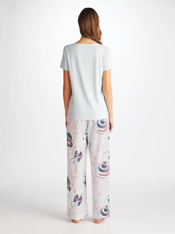Derek Rose Lounge Pants Ledbury 76 Cotton Batiste White Women Lounge Pants