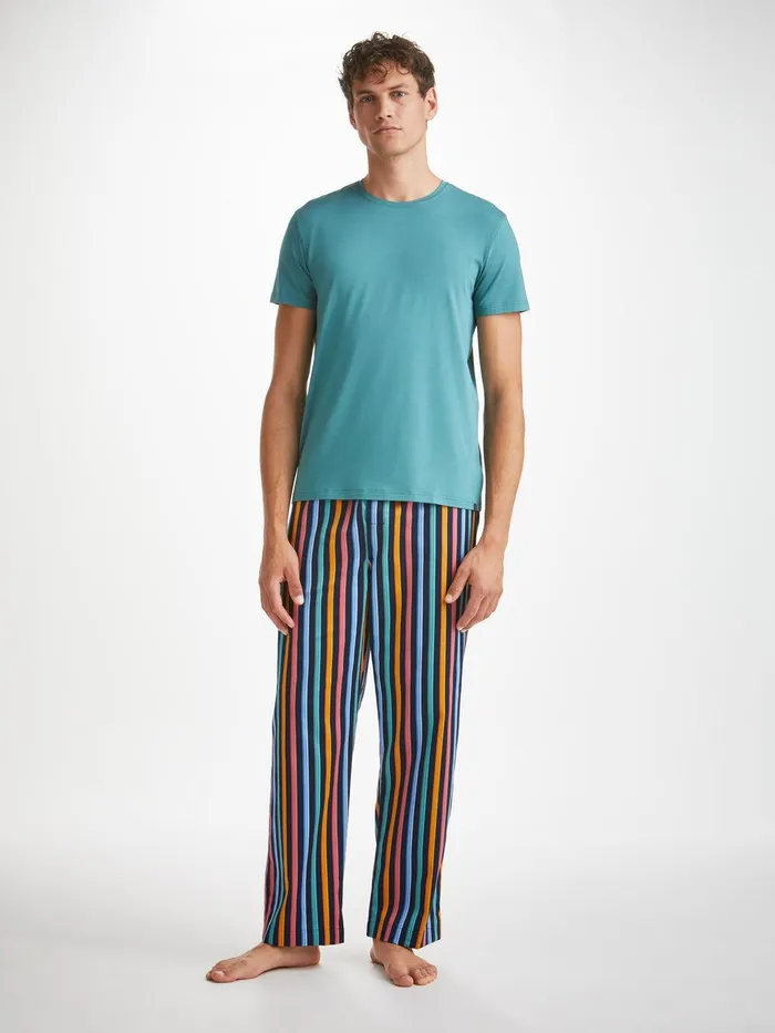 Derek Rose Lounge Pants Wellington 56 Cotton Multi Men Lounge Pants