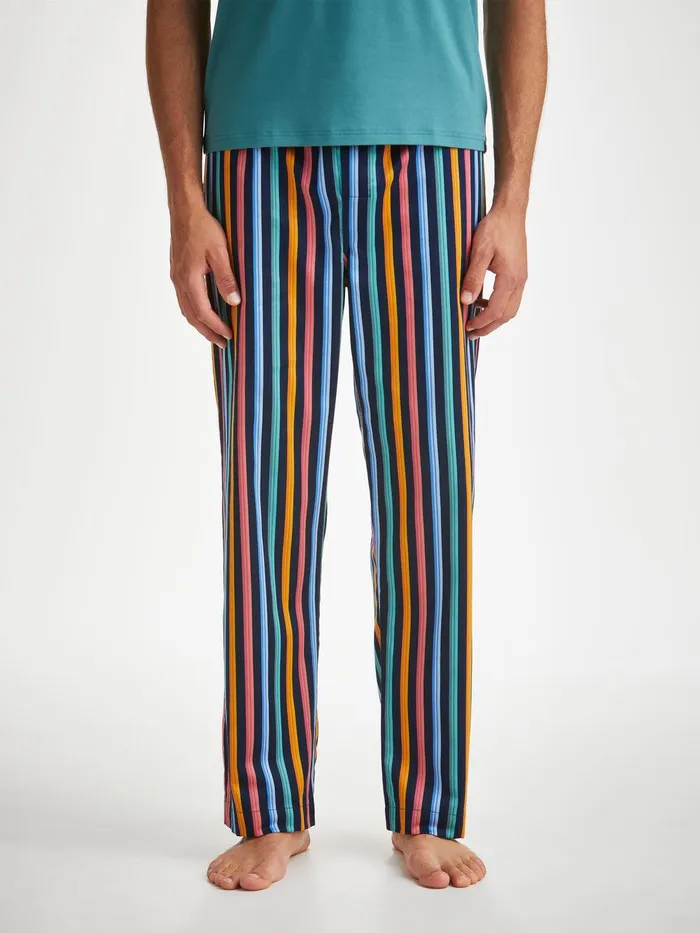 Derek Rose Lounge Pants Wellington 56 Cotton Multi Men Lounge Pants
