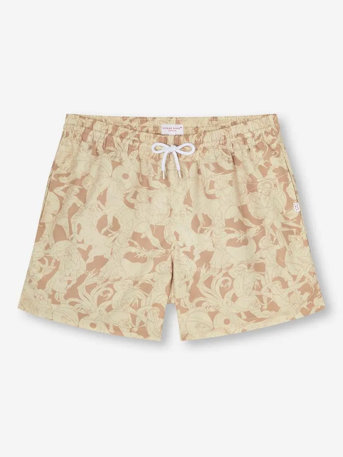 Derek Rose Short Swim Shorts Maui 64 Sand Men Short Length Swim Shorts