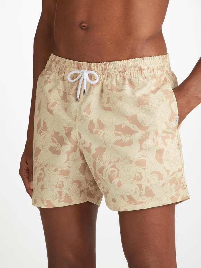 Derek Rose Short Swim Shorts Maui 64 Sand Men Short Length Swim Shorts