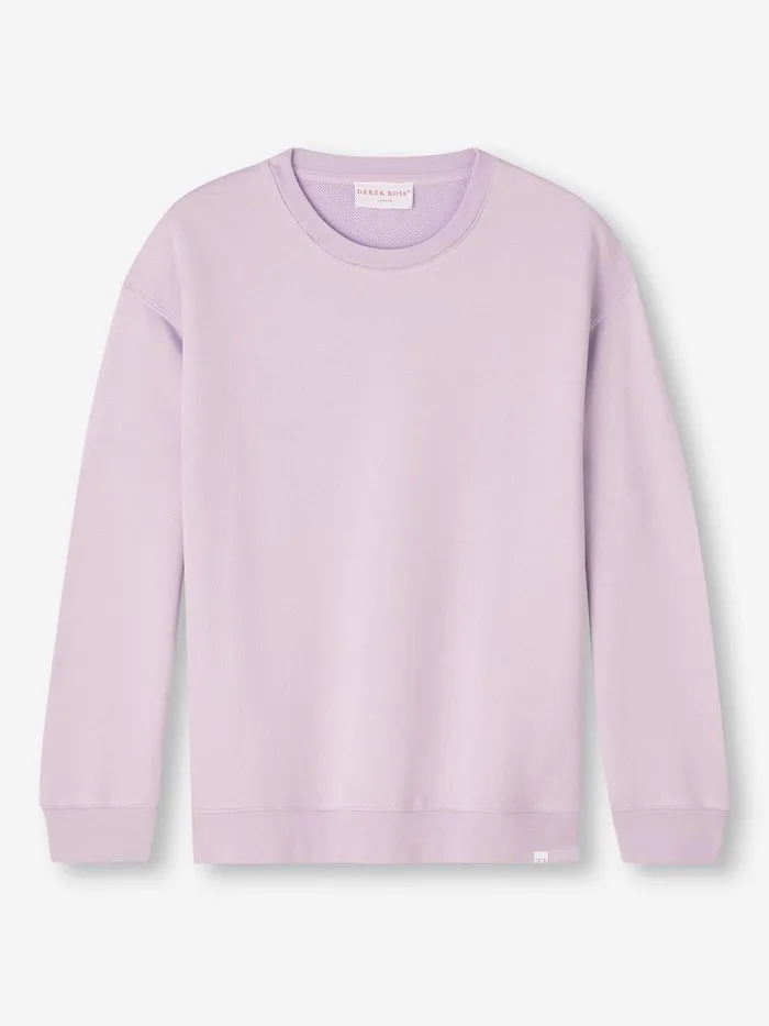 Derek Rose Sweatshirt Quinn Cotton Modal Lilac Women Sweatshirts