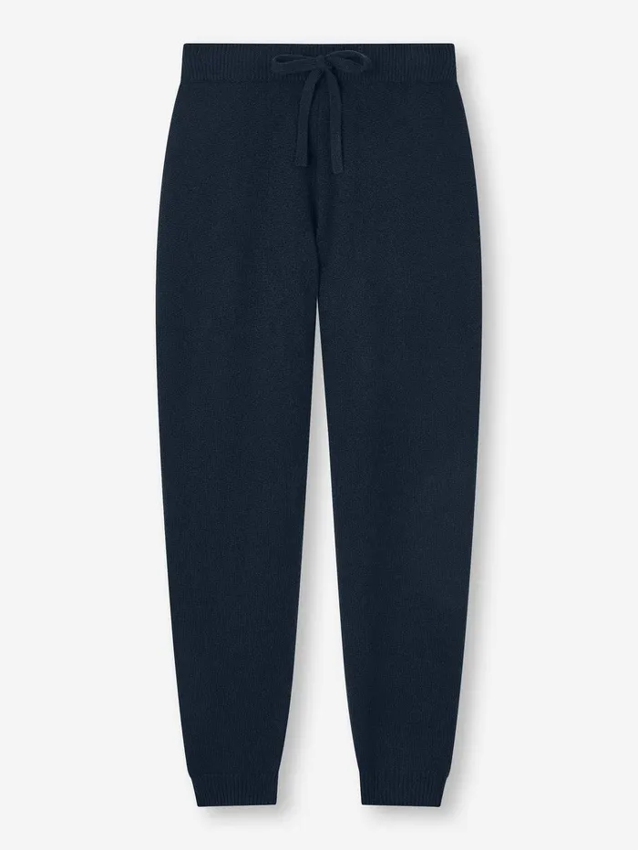 Derek Rose Track Pants Daphne Cashmere Navy Women Cashmere Pants
