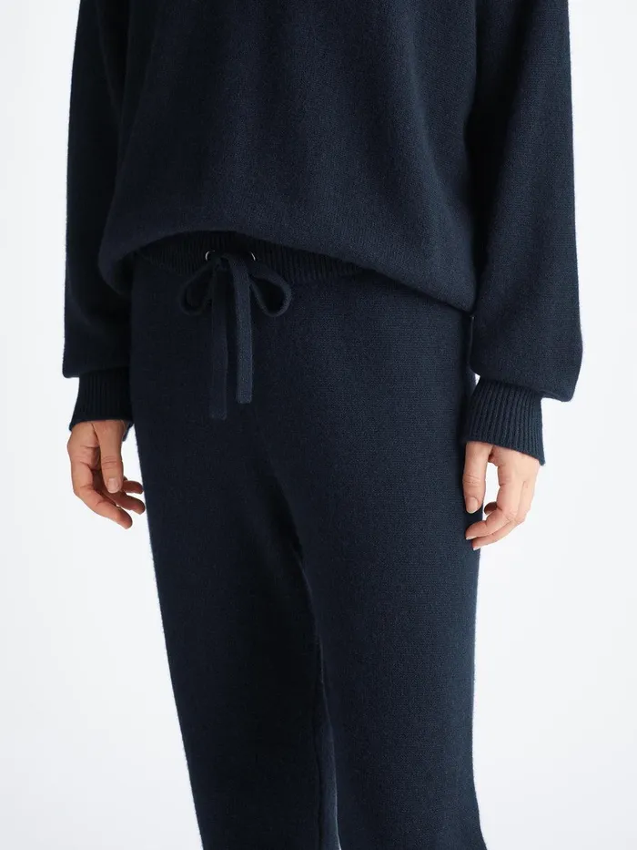 Derek Rose Track Pants Daphne Cashmere Navy Women Cashmere Pants