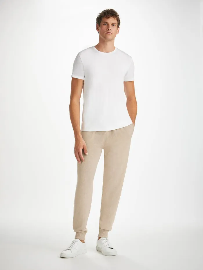 Derek Rose Track Pants Finley Cashmere Oat Men Lounge Pants