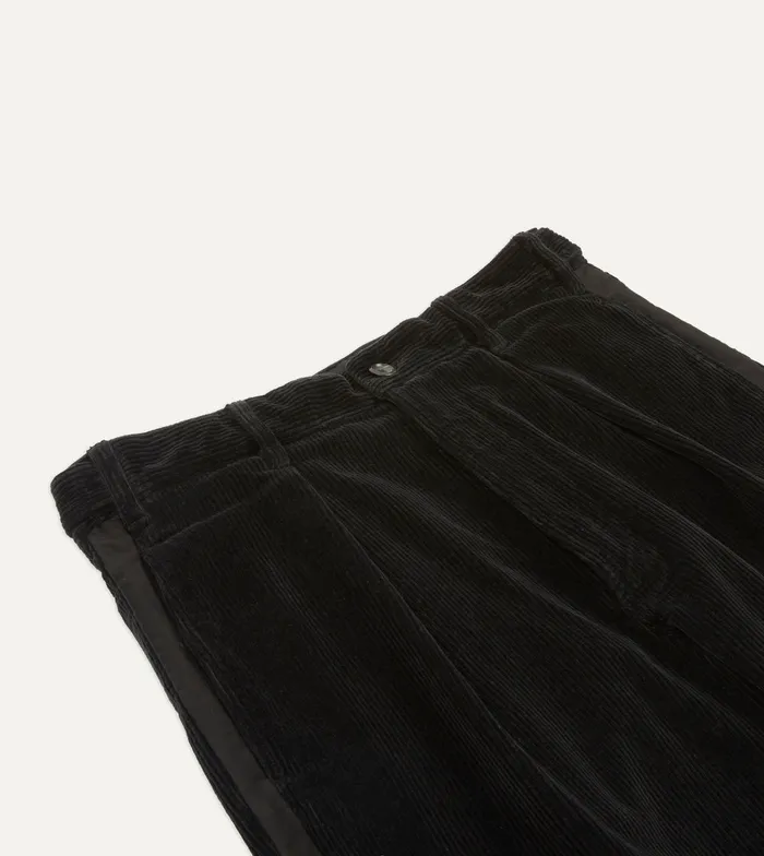 Drake039s Black Corduroy Games Dinner Trousers Men Trousers