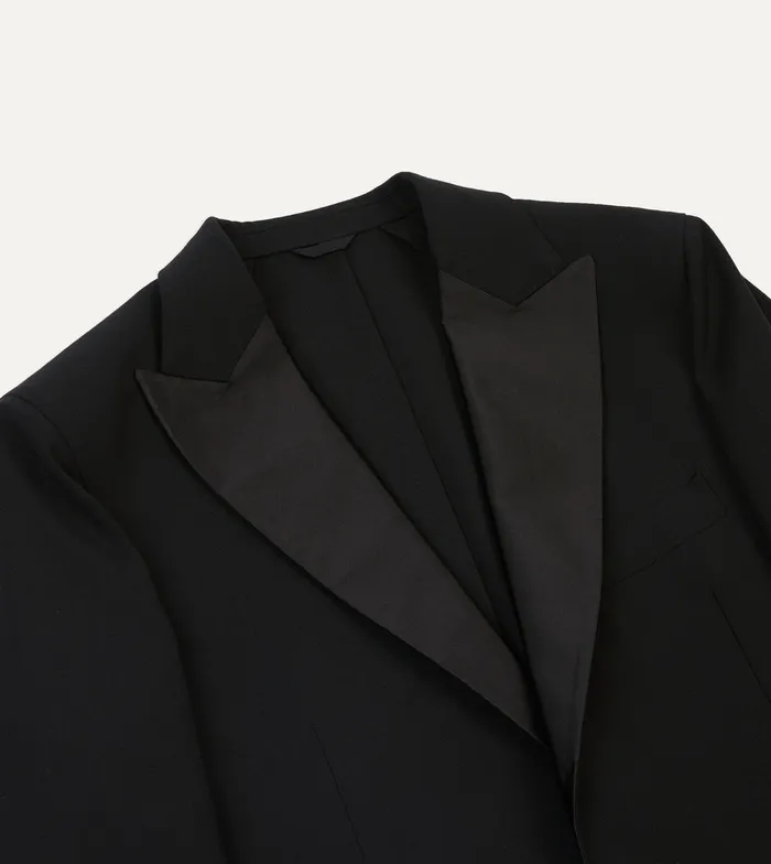 Drake039s Black Tropical Wool Dinner Jacket Men Blazers