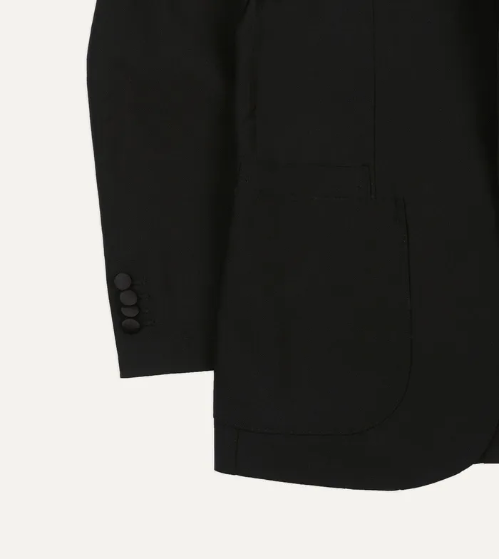 Drake039s Black Tropical Wool Dinner Jacket Men Blazers