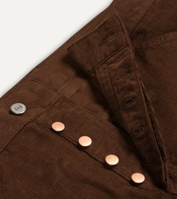 Drake039s Brown Japanese Selvedge Needlecord FivePocket Trousers Men Trousers