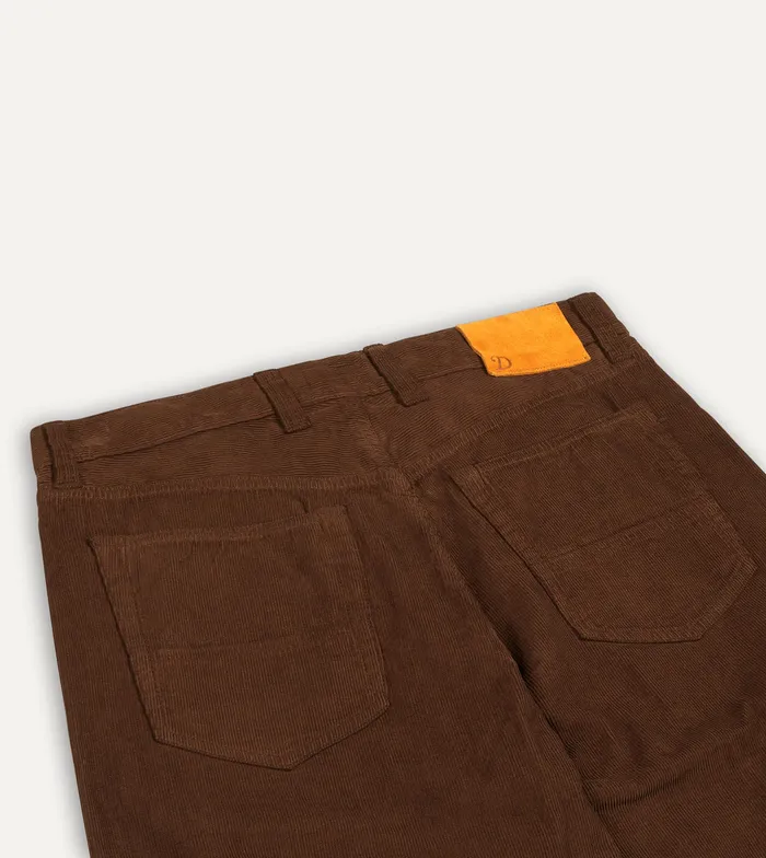 Drake039s Brown Japanese Selvedge Needlecord FivePocket Trousers Men Trousers