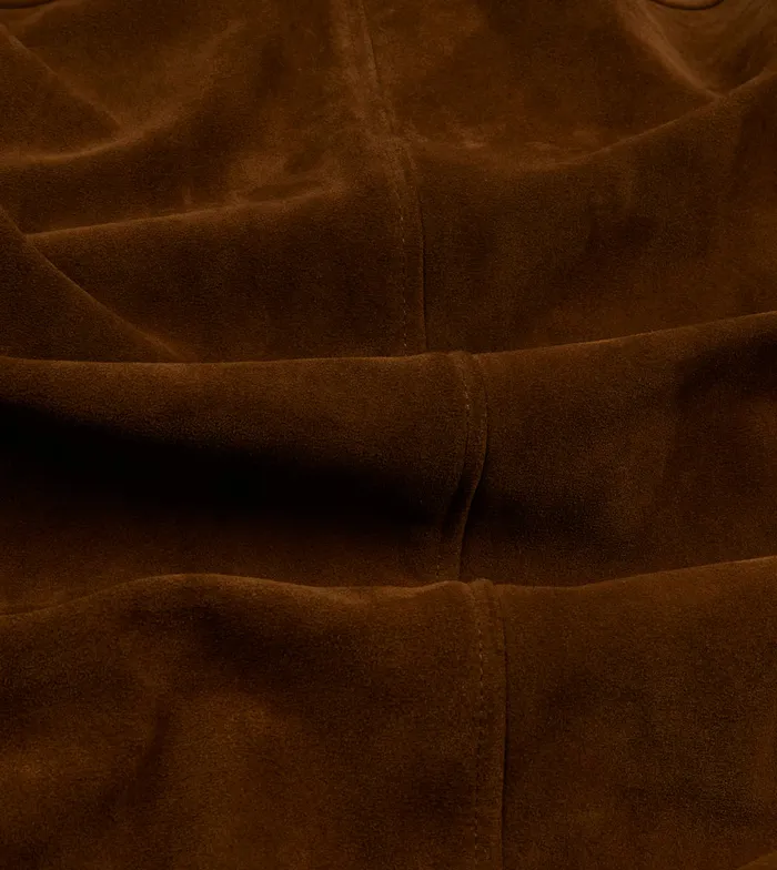 Drake039s Brown Suede Car Coat With Blanket Lining Men Suede Jackets
